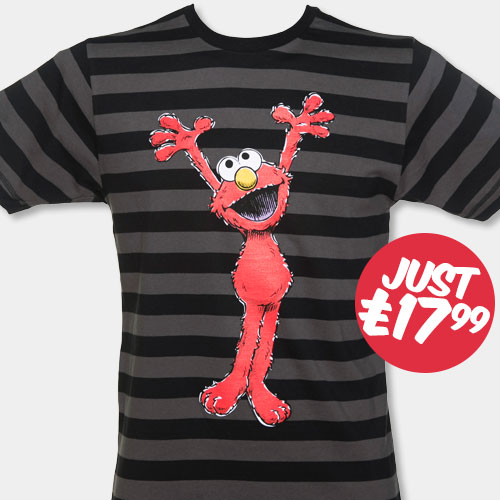 Men's Sesame Street Elmo Striped T-Shirt
