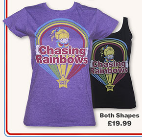 Ladies Rainbow Brite Chasing Rainbows Vest and T-Shirt from TruffleShuffle £19.99