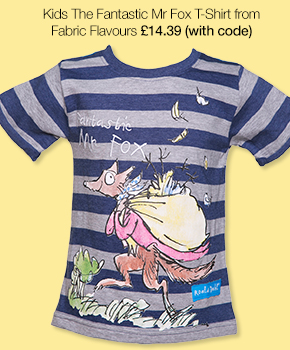 Kids Blue And Grey Marl The Fantastic Mr Fox Roald Dahl T-Shirt from Fabric Flavours