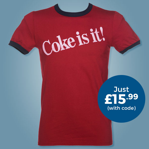 Men's Coke Is It! Ringer T-Shirt from TruffleShuffle - Just £15.99 with code