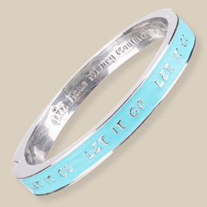 14kt White Gold Plated Frozen Let It Go Bangle from Disney Couture