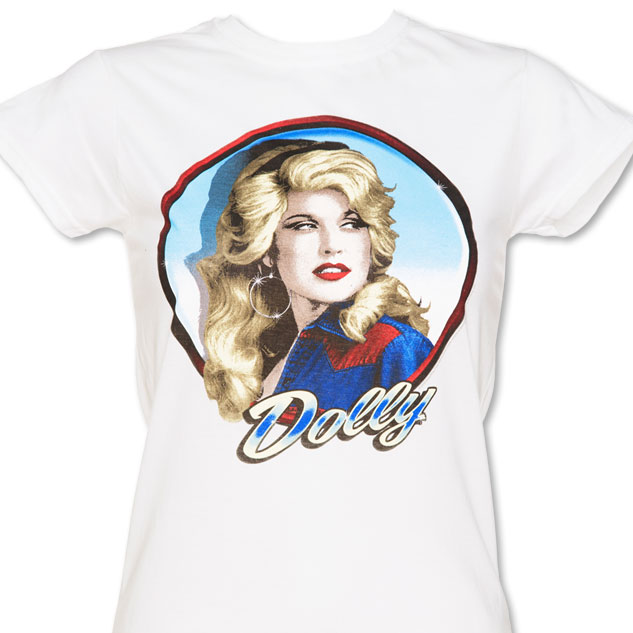 Ladies White Dolly Parton T-Shirt £17.99