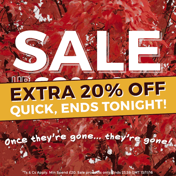 SALE - EXTRA 20% OFF - This weekend only!