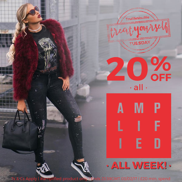 TREAT YOURSELF TUESDAY: 20% off ALL Amplified Clothing